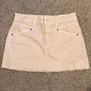 American Eagle Cream Festival Jean Skirt